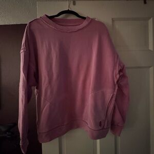 Free People Movement Pink Crewneck Sweatshirt
